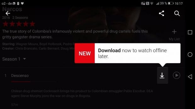 Nach dem Update der Netflix-App solltet ihr den Offline-Modus nutzen können. (Bild: Netflix)