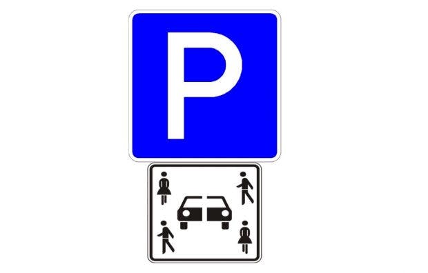Carsharing-Parkschild des Bundesministeriums für Verkehr und digitale Infrastruktur. (Bild: BMVI)
