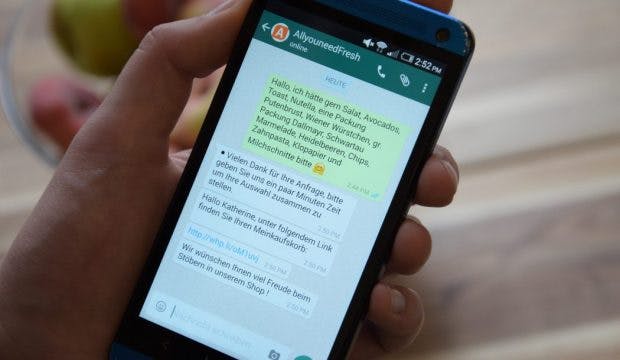 Per Chat Bots bestellen. (Foto: Allyouneed GmbH)