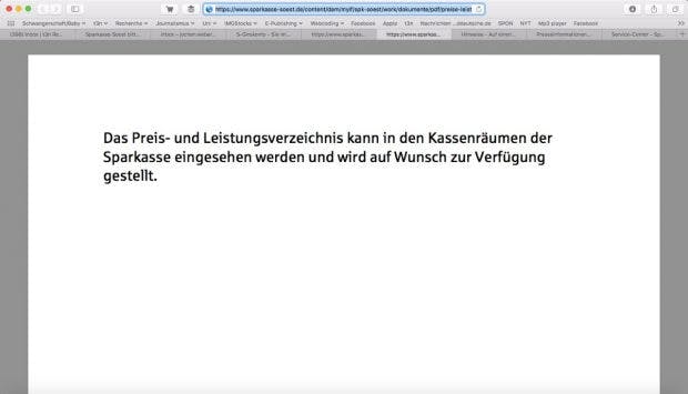 (Screenshot: Sparkasse-Soest.de)