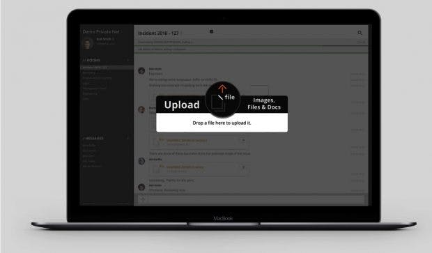 Wickr Professional: Office-Chat für Unternehmen ermöglicht das sichere Teilen von Dateien bis zu einem Gigabyte Größe. (Screenshot: Wickr/t3n)