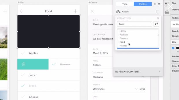 (Screenshot: invisionapp.com/craft)