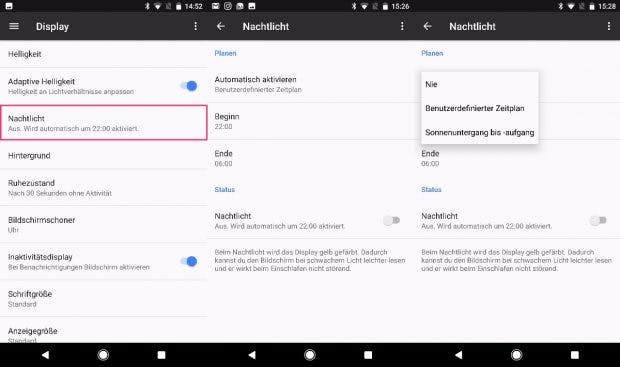 Der Blaulichtfilter ist bislang Pixel-Exklusiv. Auf ältere Nexus-Geräte wird er nicht kommen, womöglich aber auf Smartphones anderer Hersteller. (Bild: t3n)