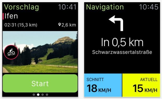 Konoot: Fahrradfaher und Wanderer finden hier interessante Strecken. (Screenshot: App-Store)