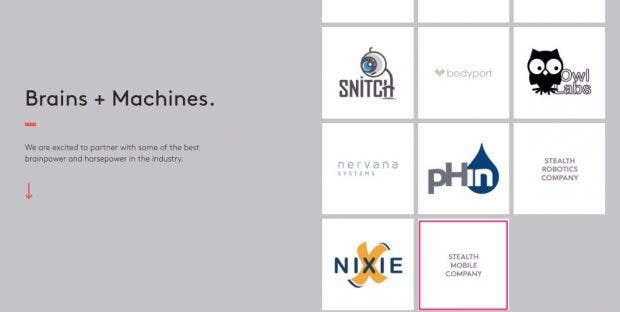 Ob das „Stealth Mobile Company“ Rubins Essential Products ist? (Screenshot: t3n)