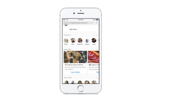 Facebook platziert die ersten Anzeigen in der Messenger-Übersicht. (Bild: Facebook)