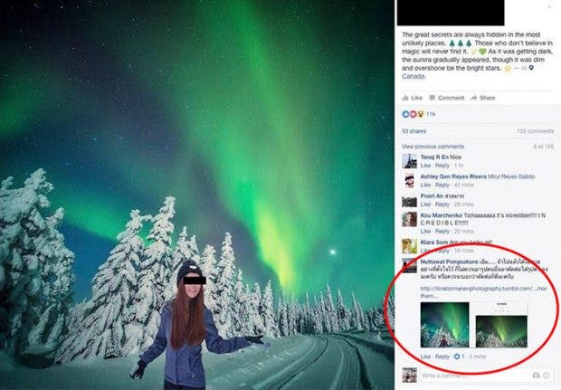 Flugbegleiterin Louktar Ticha war ein Instagram-Star bis man ihr Photoshop-Betrug nachwies. (Screenshot: Boredpanda.com)