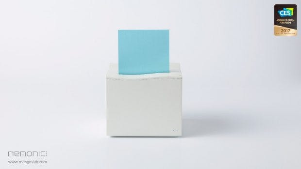 Klebezettel-Drucker: Nemonic wird per Smartphone-App angesteuert. (Foto: Mangoslab)