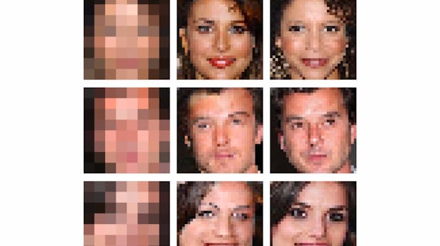 Google nutzt KI, um aus Pixelmatsch erkennbare Bilder zu machen