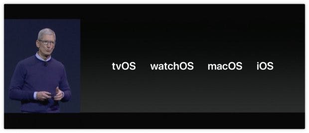Auf Software-Seite gab es Neuerungen zu allen Apple-Betriebssystemen. (Screenshot: Apple)