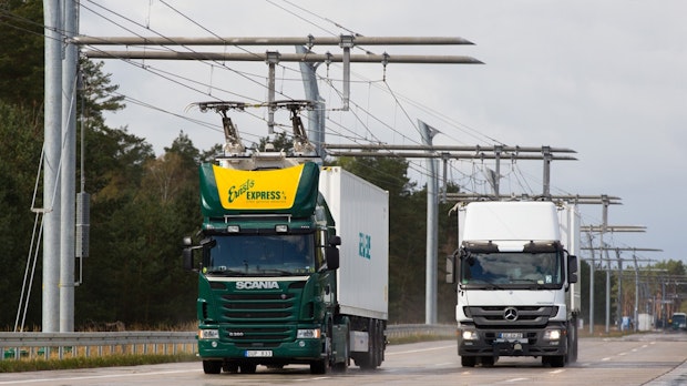 E-LKW statt Güterzug: Siemens baut in Hessen eine Oberleitung über die A5