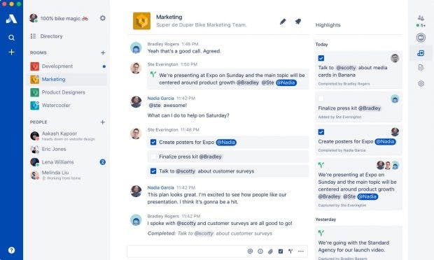 So sehen Chats in Stride aus. (Bild: Atlassian)