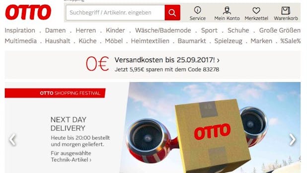 Otto liefert Standardbestellungen schneller als Amazon