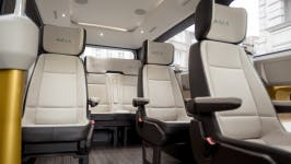 Der Innenraum der nun vorgestellten Moia-Shuttles (Foto: Moia)