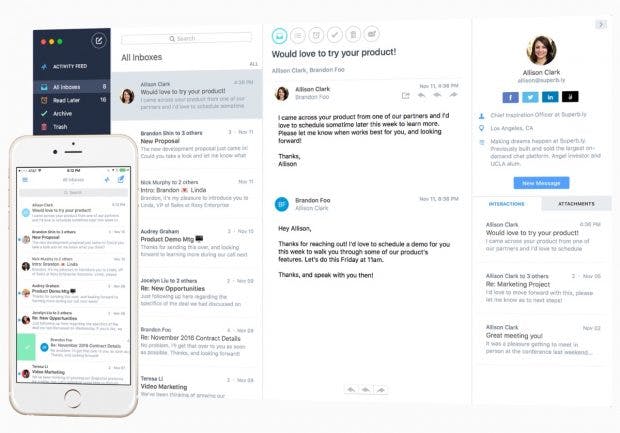Bisher gab es Polymail als App für macOS und iOS. (Bild: Polymail)