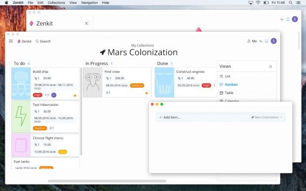 Die Desktop-Apps von Zenkit gibt es für macOS, Windows und Linux. (Screenshot: Zenkit)