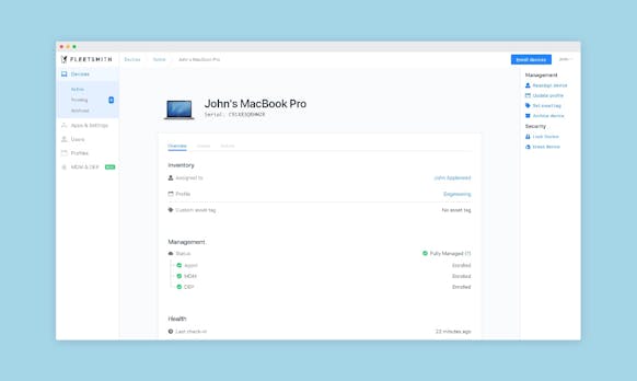 Mit Fleetsmith verwaltest du alle Macs in deinem Unternehmen