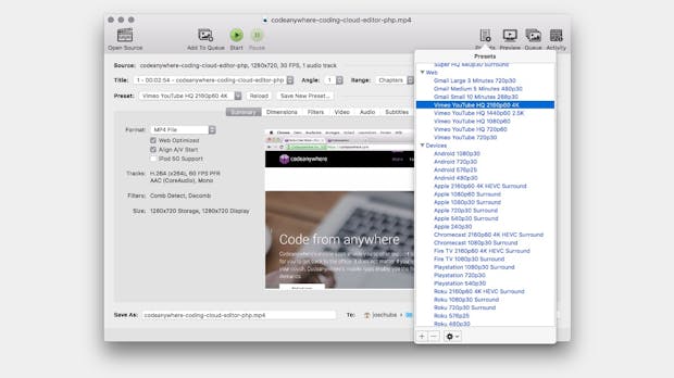 Größeres Update nach zwei Jahren: Handbrake 1.1.0 bringt 4K-Presets