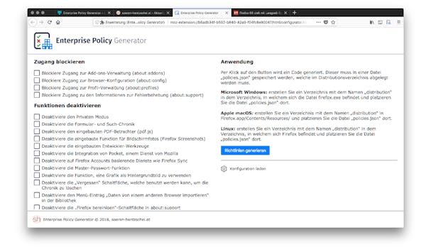Firefox im Business-Einsatz: Erweiterung erleichtert Konfiguration