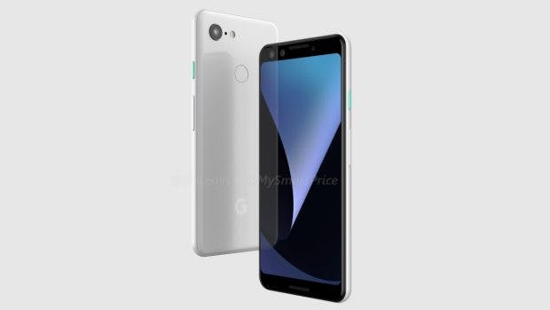 So soll das Pixel 3 aussehen. (Bild: Onleaks, Mysmartprice)