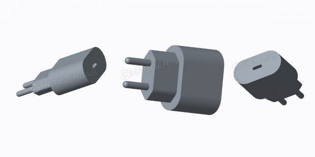 Erste Renderbilder eines 18-Watt-Ladegeräts it USB-C-Anschluss. (Bild: <a href="http://chargerlab.com/2018/05/15/exclusive-2018-iphone-to-get-usb-c-to-lightning-fast-charging-cable-out-of-box/">Chargerlab</a>)