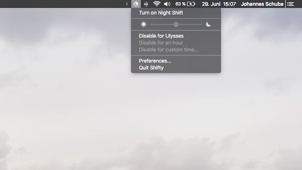 Shifty verbessert die Night-Shift-Funktion in macOS