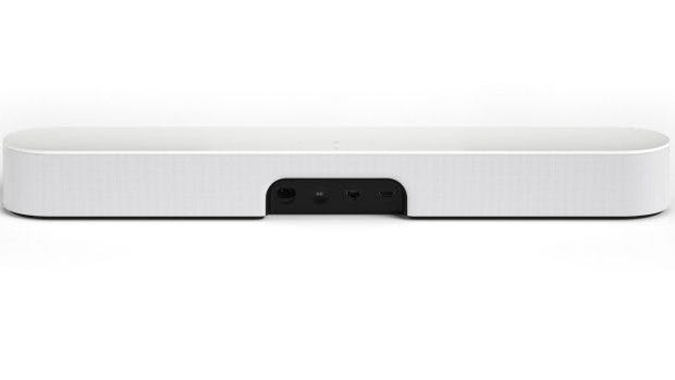 Sonos Beam von hinten mit allen Anschlüssen. (Foto: Sonos)