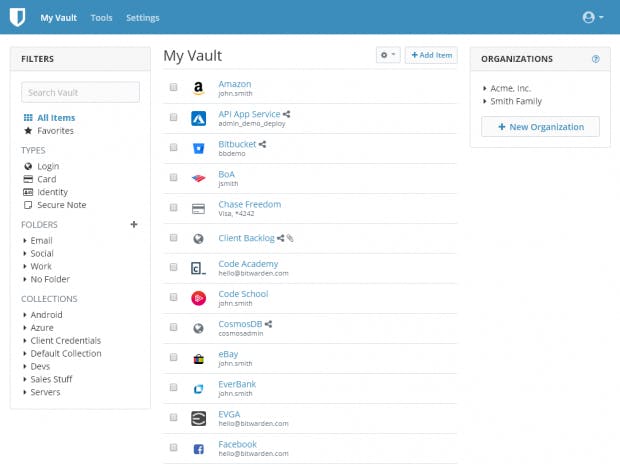 Die Webversion von Bitwarden hat ein Update auf Version 2.0 bekommen. (Screenshot: Bitwarden)