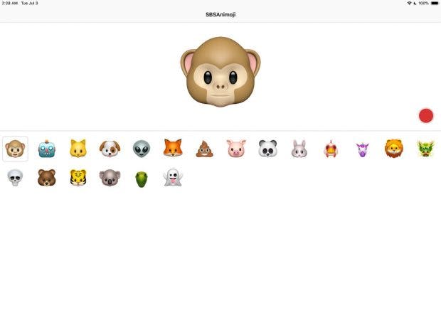 Die iOS 12 Beta besitzt schon eine für das iPad angepasste Version von Avatarkit. (Screenshot: Steve Troughton-Smith)