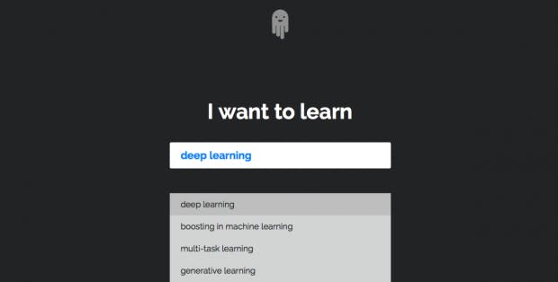 Die Startseite von Learn Anything begrüßt Nutzer direkt mit der Sucheingabe. (Screenshot: learn-anything.xyz)
