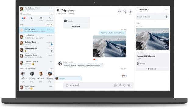 Skype 8.0 Mediengalerie
