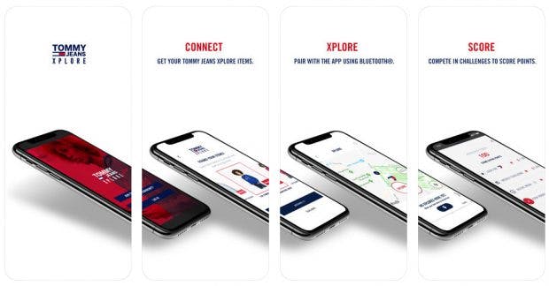Tommy Hilfiger: Per App werden Konsumenten für das Tragen der Kleidung belohnt. (Screenshot: App-Store)