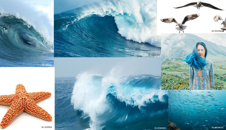 Collage Wellen