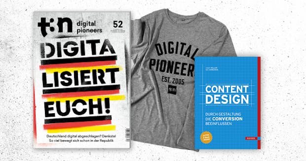 t3n Abo und das Hanser-Fachbuch „Content Design“ gratis dazu