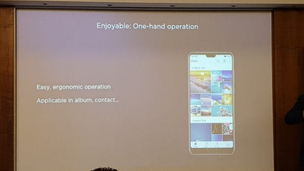 Die Navigation rutscht nach unten: EMUI 9 mit optimierte Eihandbedienung. (Foto: t3n.de)