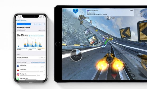 „Bildschirmzeit“: iOS 12 zeigt auf, wie oft und wie lange ihr welche Apps verwendet. (Bild: Apple)