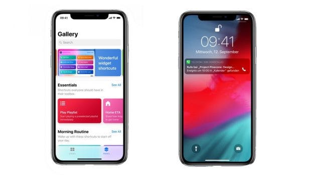 Kurzbefehle oder Shortcuts: Siri erhält mit dem Update auf iOS 12 neue Funktionen. (Bild: Apple)