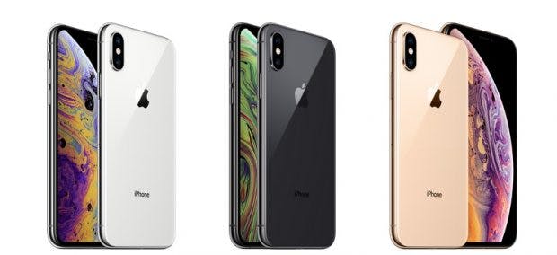 Alle Farben des iPhone Xs (Max) im Überblick. (Bild: Apple)