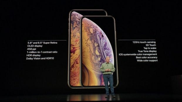 iPhone Xs vs iPhone Xs Max. (Screenshot. t3n.de)