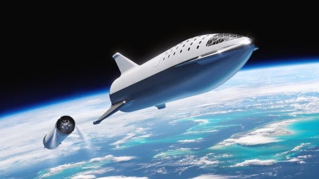 Konzeptbild: Mit dieser Raumkapsel sollen Yusaku Maezawa und seine Begleiter einmal um den Mond fliegen. (Foto: SpaceX)