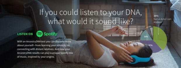 Wie klingt deine DNA? Wenn es nach AncestryDNA und Spotify geht, dann gibt es eine gewisse Chance, dass die Antwort Tokio Hotel lautet. (Screenshot: ancestry.com/t3n)