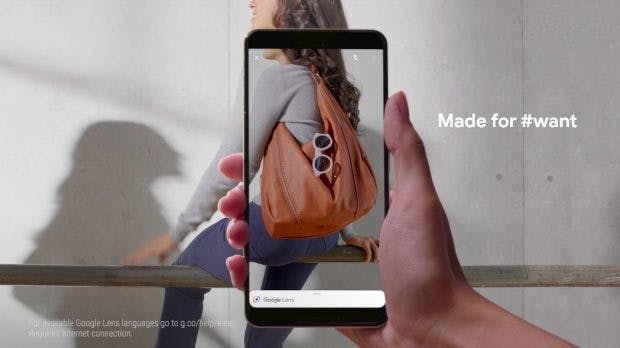 Google Lens kann beim Pixel 3 in Echtzeit Produkte erkennen. (Bild: Google)