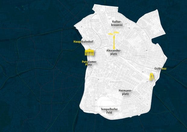 Hier ist Berlkönig verfügbar. (Grafik: ViaVan/BVG)
