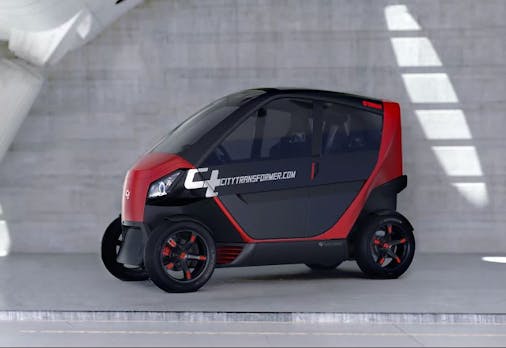 Gegen Parkplatzmangel: Das Startup City Transformer entwickelt ein faltbares Elektroauto