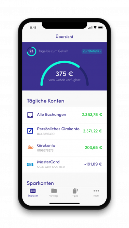 So sieht die Finanzguru-App aus. (Bild: © Finanzguru)