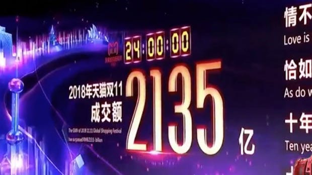 Amazon-Rivale Alibaba macht am Singles‘ Day über 1 Milliarde Euro – innerhalb von 2 Minuten