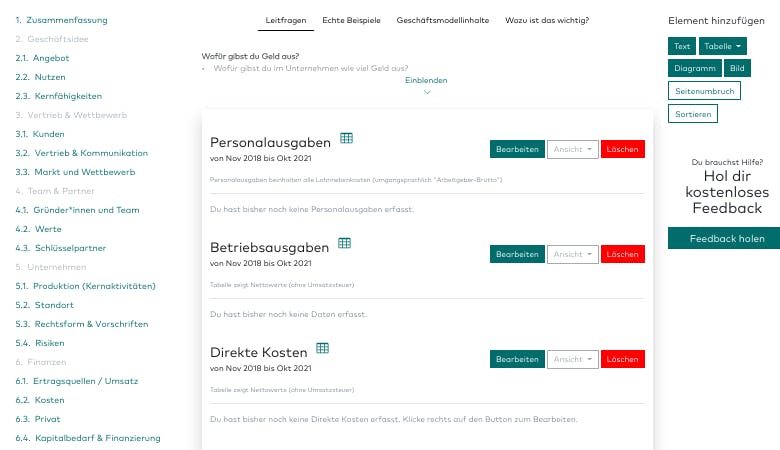 Gruenderplattform: Businessplan erstellen