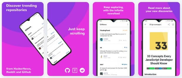 Gitnews-Screenshots. (Grafik: Gitnews)