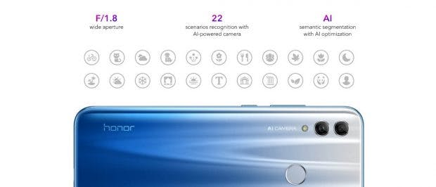 Die Dual-Kamera des Honor 10 Lite verfügt über KI-Fähigkeiten. (Bild: Honor)