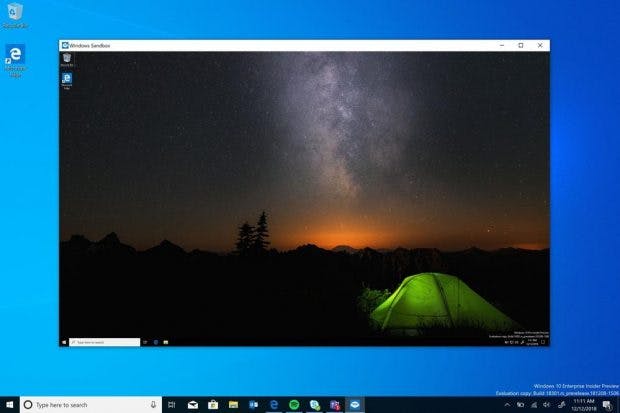 Die Windows Sandbox wird nur unter Windows 10 Pro und Enterprise verfügbar sein. (Screenshot: Microsoft)